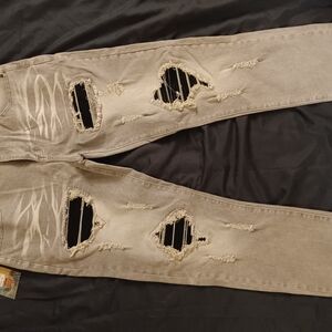 Distressed Gray Jeans for Men